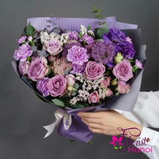 Birthday bouquet purple bouquets delivery Hanoi